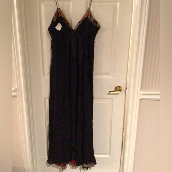 💕Host Pick💕NWOT Marchesa notte silk multi coloured evening gown - Picture 6 of 11